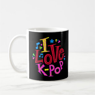 Saranghae Korean Graphic Finger Heart Hand I Love Coffee Mug