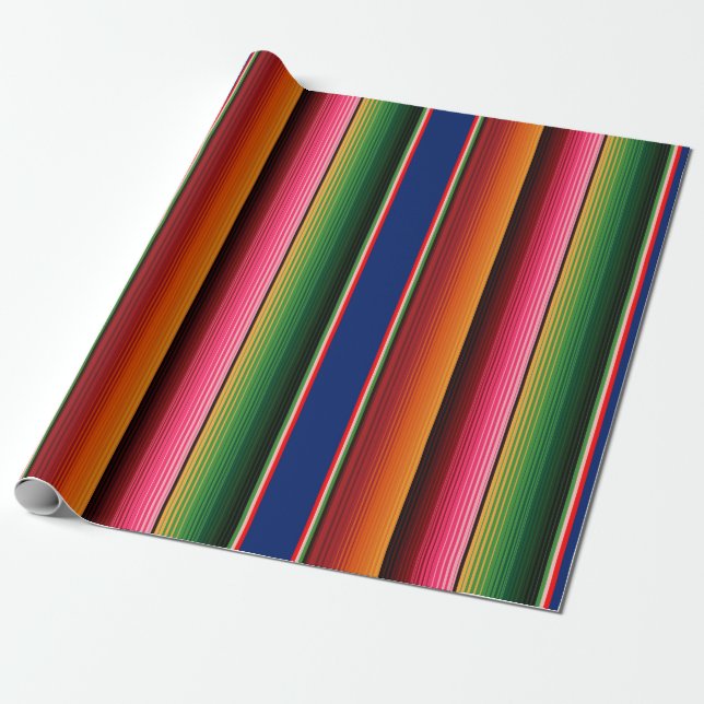 Sarape Print Wrapping Paper (Unrolled)