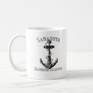 Sarasota Barrier Islands Florida Vacation Nautical Coffee Mug