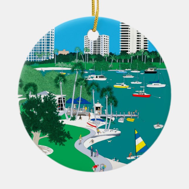 Sarasota Bay Front Ornament (Front)