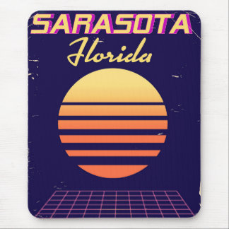 Sarasota Florida 1980s vintage travel print. Mouse Pad