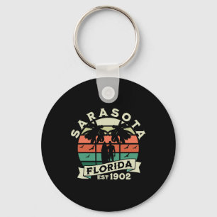 Sarasota Florida Beach Surfing Summer Vacation Vin Key Ring