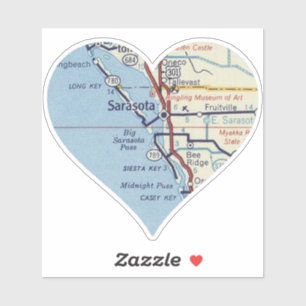 Sarasota Florida Classic Map