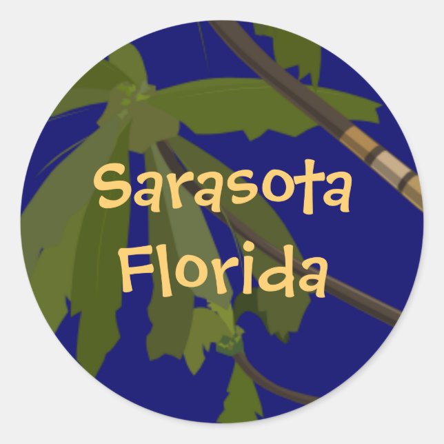 Sarasota, Florida Classic Round Sticker (Front)