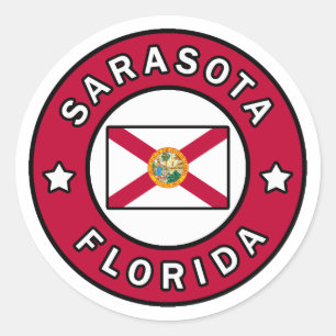 Sarasota Florida Classic Round Sticker