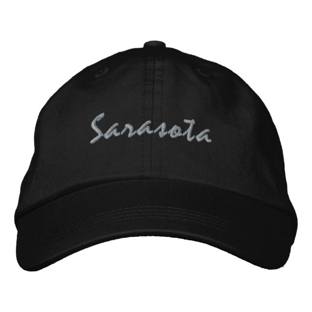 Sarasota Florida Embroidered Baseball Hat (Front)