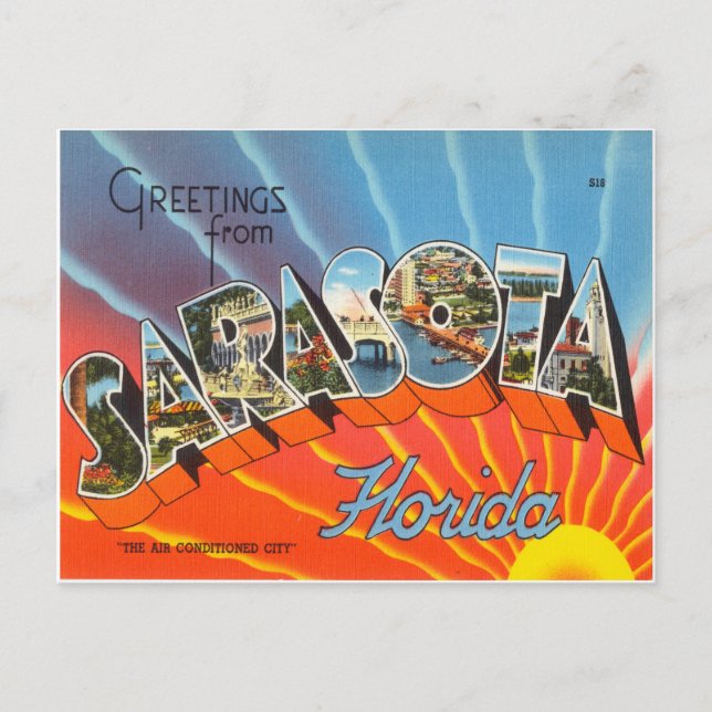 Sarasota Florida Postcard (Front)