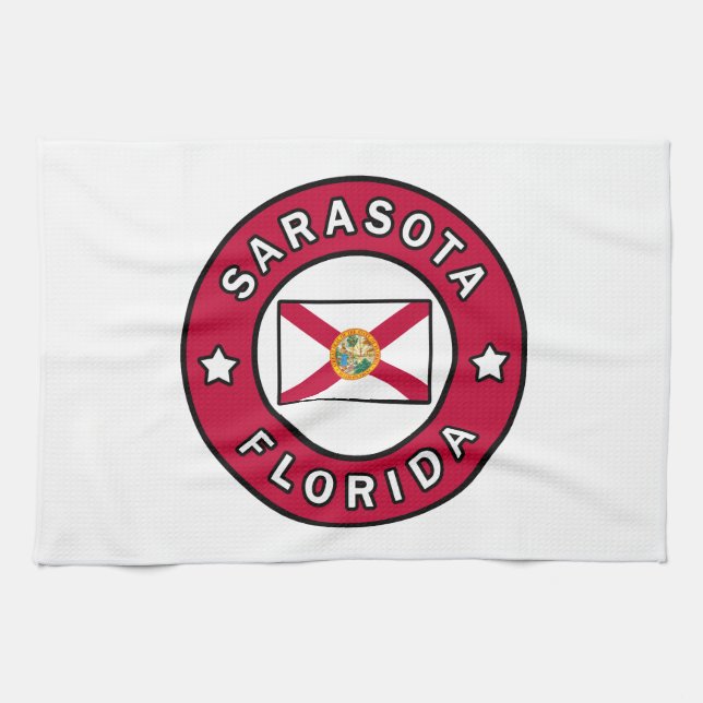 Sarasota Florida Tea Towel (Horizontal)