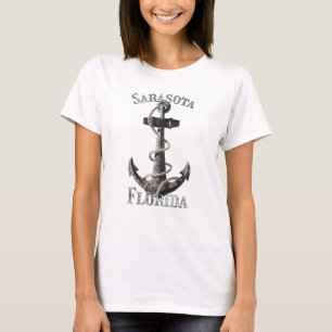 Sarasota Florida Vacation Nautical Anchor Sailing T-Shirt