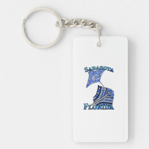 Sarasota Florida Vacation Tribal Stingray Key Ring