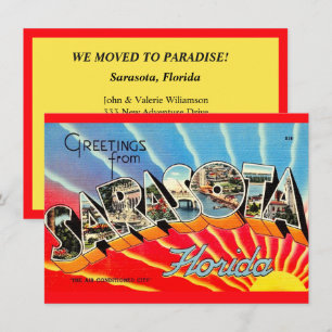 Sarasota Retro Greeting Moving Announcement