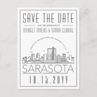  Sarasota Wedding | Stylised Skyline Save the Date