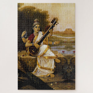 SARASWATI - Divinity of the arts and rivers Jigsaw Puzzle