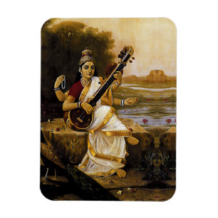 SARASWATI - Divinity of the arts and rivers Magnet