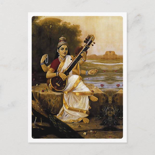 SARASWATI - Divinity of the arts and rivers Postcard (Front)