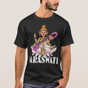 Saraswati Hindu Goddess of Wisdom Diwali Festival  T-Shirt