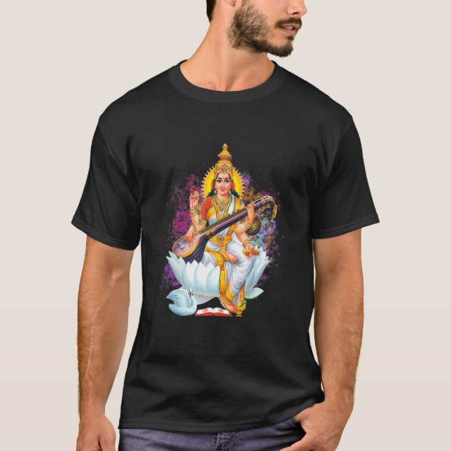 Saraswati Holi Day Third Eye Isha Hindu Linga T-Shirt (Front)
