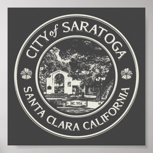 SARATOGA CALIFORNIA VINTAGE POSTER (Front)
