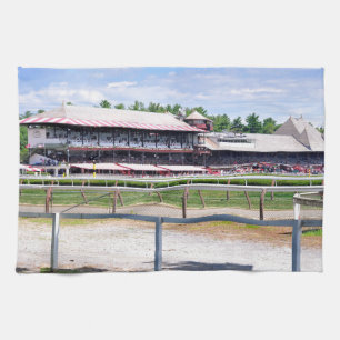 Saratoga Race Course and Clare Court Tea Towel