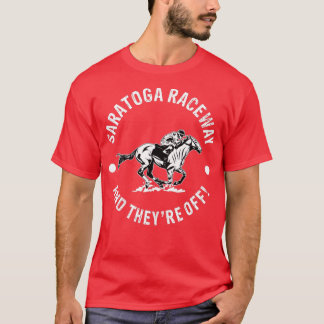 Saratoga Raceway Racetrack Horse Racing Equestrian T-Shirt