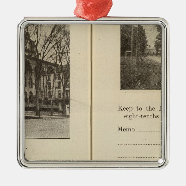 Saratoga Springs Dunning Street Metal Ornament (Front)