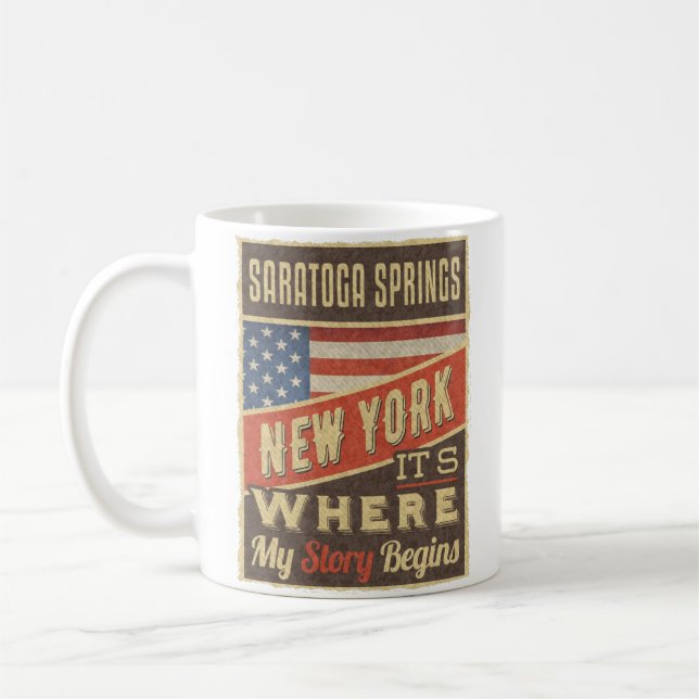 Saratoga Springs New York Coffee Mug (Left)