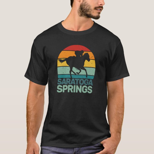 Saratoga Springs New York Toga Horse Racing  1 T-Shirt (Front)