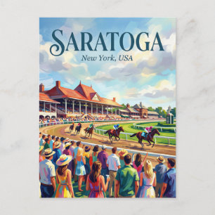 Saratoga Springs, New York USA Postcard