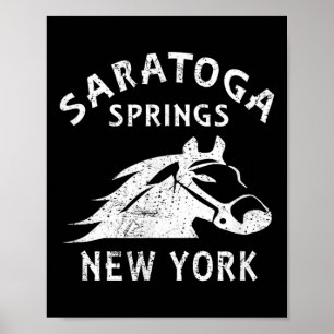 Saratoga Springs Ny Horse Vintage Graphic Racing S Poster