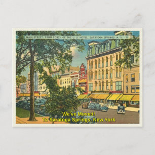 Saratoga Springs NY We've Moved Postcard