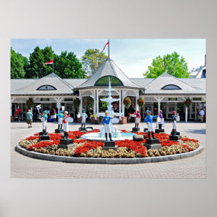 Saratoga's Iconic 12 Stakes Winning Lawn Jockeys Poster