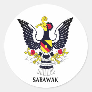 Sarawak Coat of Arms - MALAYSIA Classic Round Sticker
