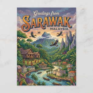 Sarawak Malaysia Postcard