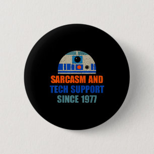 Sarcasm And Tech-suprt Since-1977 Funny Design 6 Cm Round Badge