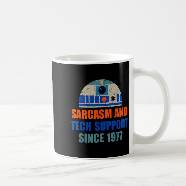 Sarcasm And Tech-suprt Since-1977 Funny Design  Coffee Mug (Right)