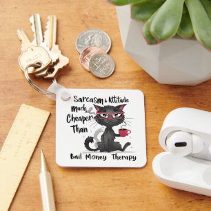 Sarcasm & Attitude Funny Cat Lover Gift  Key Ring
