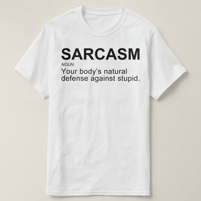 Sarcasm Body's Natural Defense Sarcastic Mens Funn T-Shirt (Design Front)