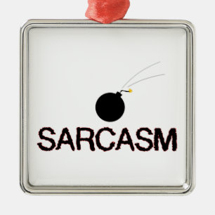 Sarcasm Bombed Metal Tree Decoration