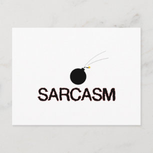 Sarcasm Bombed Postcard