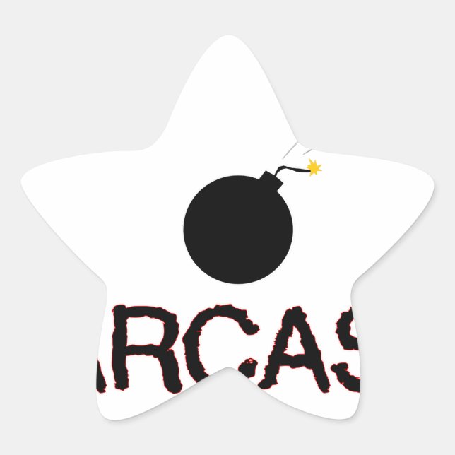 Sarcasm Bombed Star Sticker (Front)