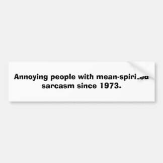 Sarcasm Bumper Sticker
