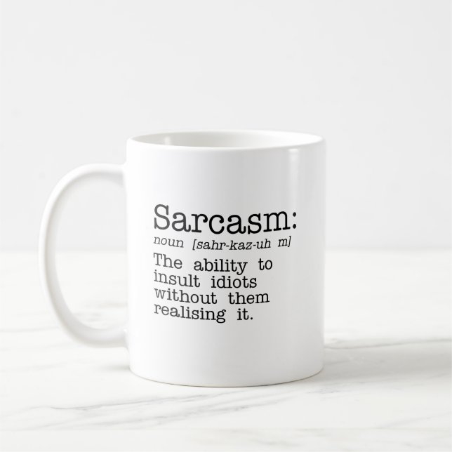 Sarcasm Coffee Mug (Left)