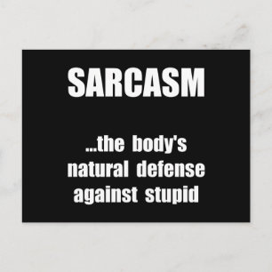 Sarcasm Defence Postcard
