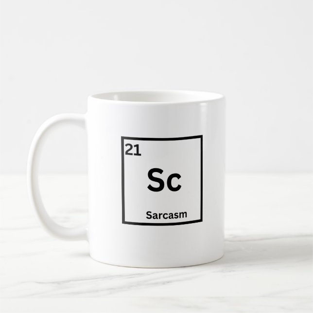Sarcasm Element Funny Science Humour Coffee Mug (Left)