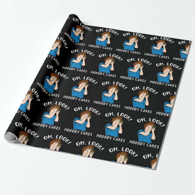 Sarcasm Offensive Quotes Wrapping Paper (Unrolled)