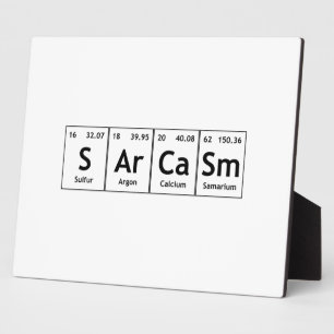 SArCaSm Periodic Table Elements Word Chemistry Plaque