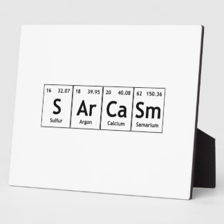 SArCaSm Periodic Table Elements Word Chemistry Plaque