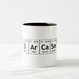 SArCaSm Periodic Table Elements Word Chemistry Two-Tone Coffee Mug