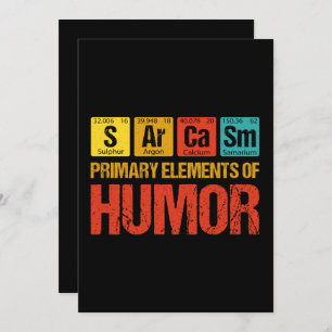 Sarcasm Primary Elements of Humour Holiday Card