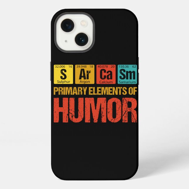 Sarcasm Primary Elements of Humour iPhone Case (Back)